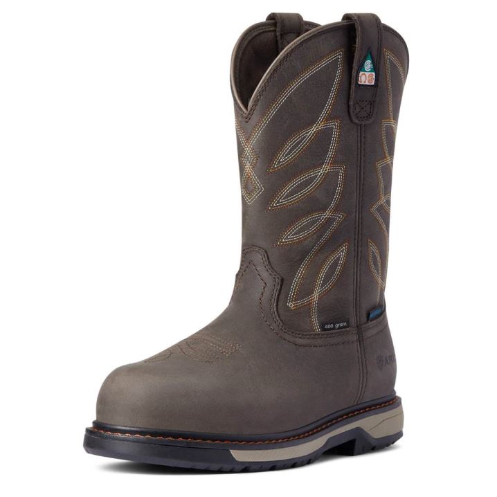 Ariat Riveter CSA Glacier Grip Waterproof 400g Composite Toe Work Boot Temno | eXYwTBdP