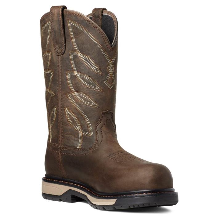 Ariat Riveter CSA Waterproof Composite Toe Work Boot Temno Rjave | bESwyjlE