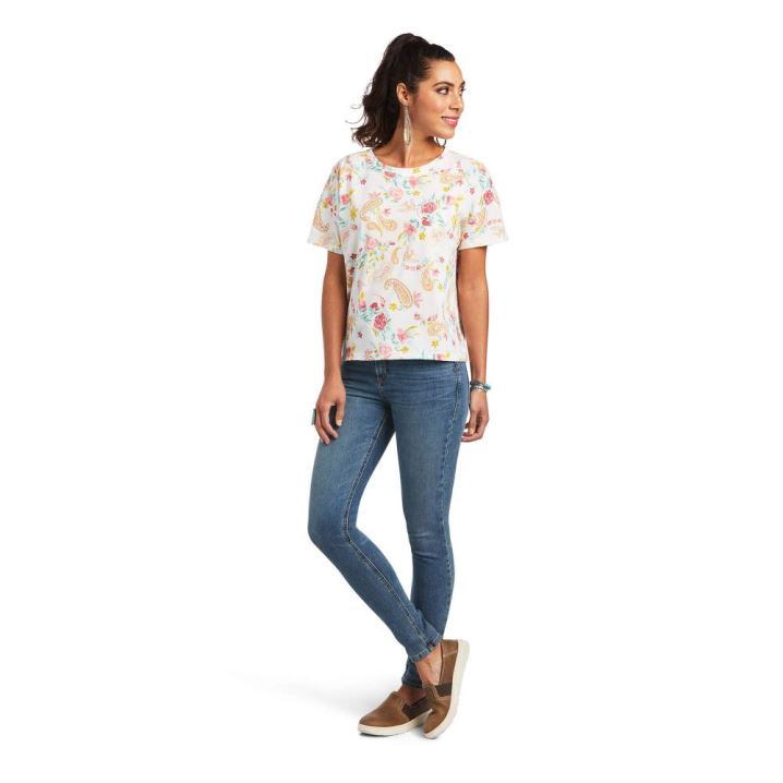 Ariat Rose Garden Tee Večbarvni | UanaXxP5