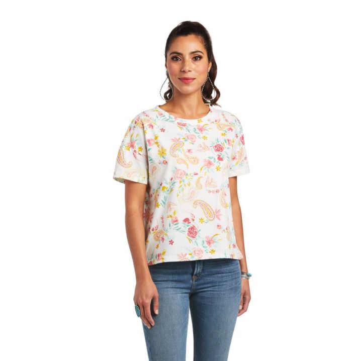 Ariat Rose Garden Tee Večbarvni | UanaXxP5