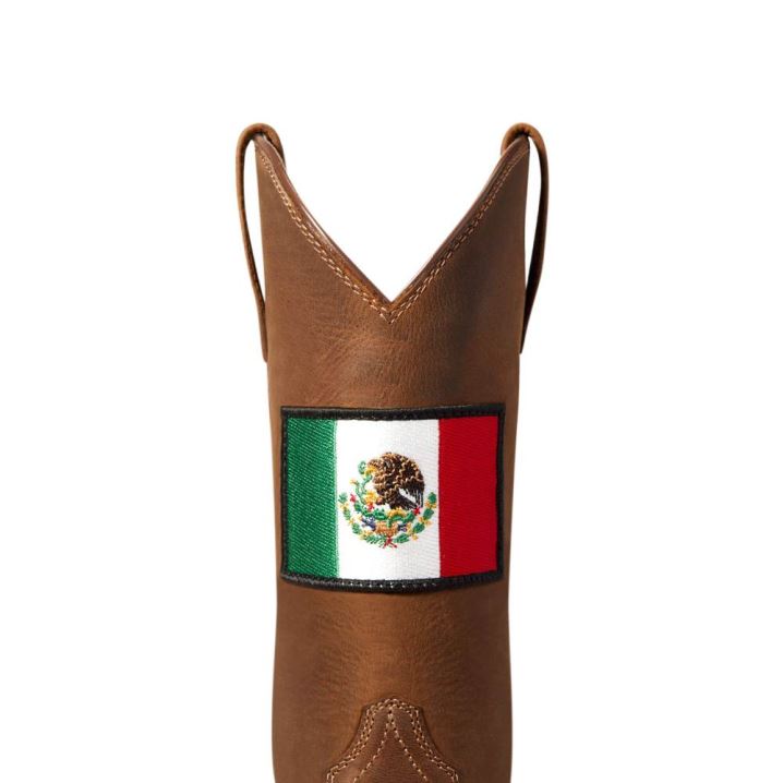 Ariat Round Up Orgullo Mexicano Western Boot Rjave | tBhzYQxS