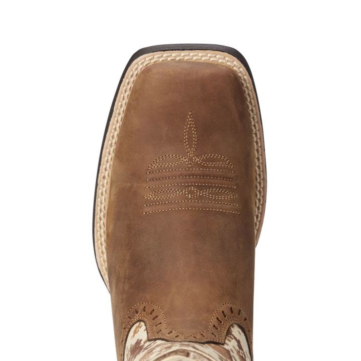 Ariat Round Up Patriot Western Boot Rjave | 0pKwAlpr