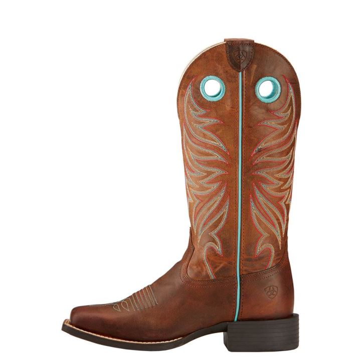 Ariat Round Up Ryder Western Boot Rjave | Y5DboURQ