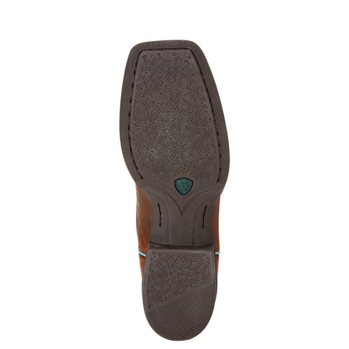 Ariat Round Up Ryder Western Boot Rjave | Y5DboURQ