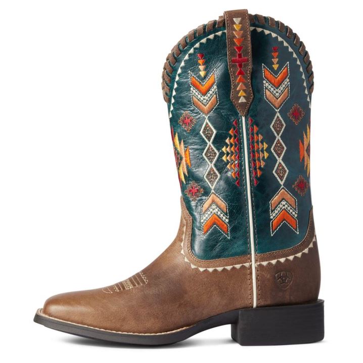 Ariat Round Up Skyler Western Boot Svetlo Rjave | NVvK763I