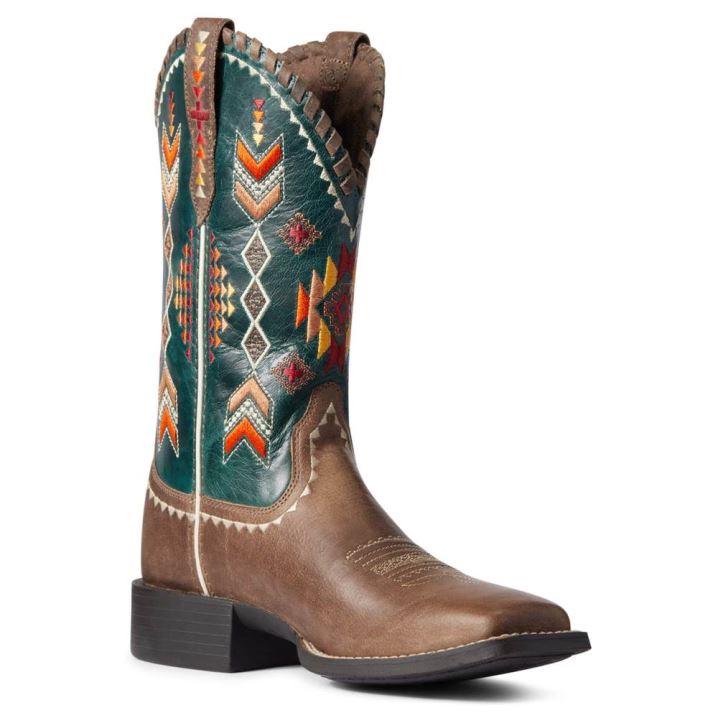 Ariat Round Up Skyler Western Boot Svetlo Rjave | NVvK763I