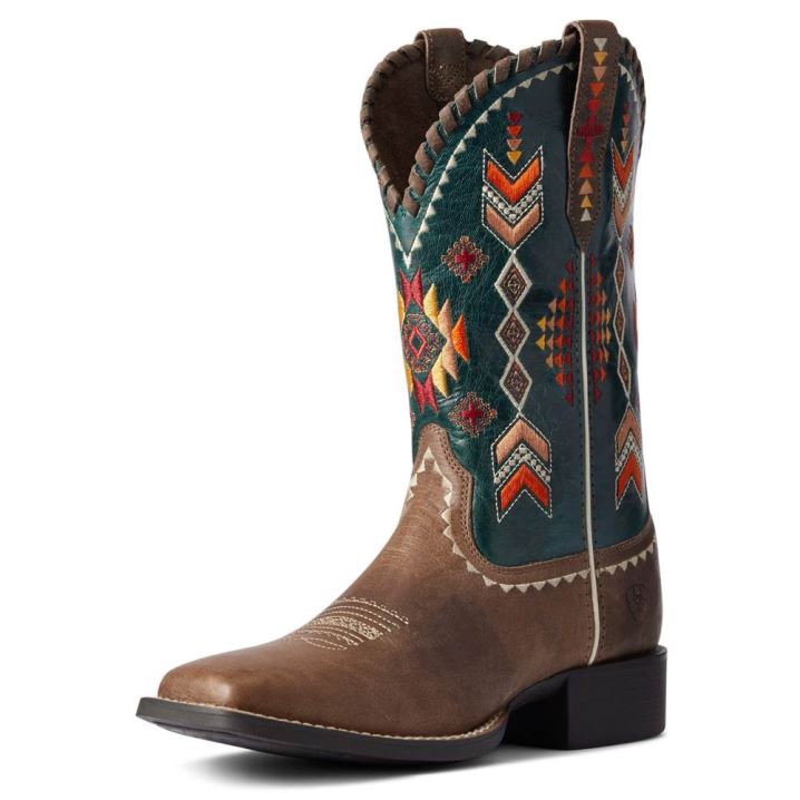 Ariat Round Up Skyler Western Boot Svetlo Rjave | NVvK763I