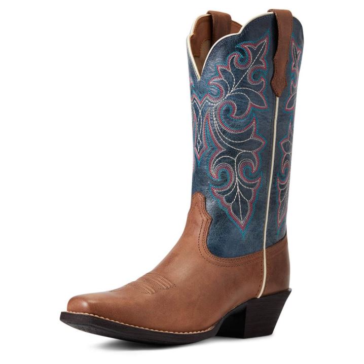 Ariat Round Up Square Toe Western Boot Rjave | Ar5a8VoM