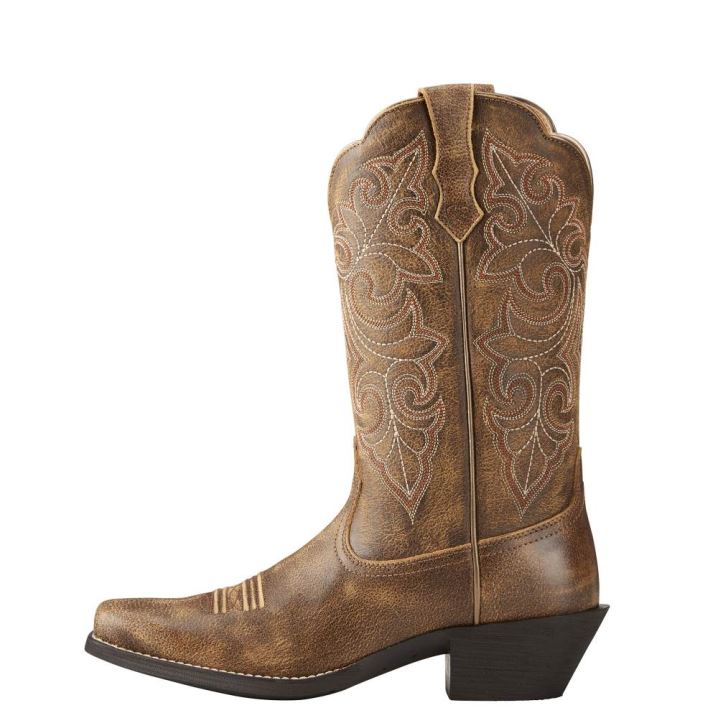 Ariat Round Up Square Toe Western Boot Vintage Bomber | cwiX3t8k