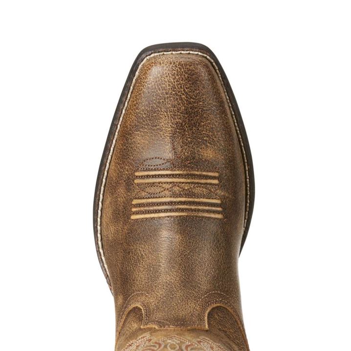 Ariat Round Up Square Toe Western Boot Vintage Bomber | cwiX3t8k