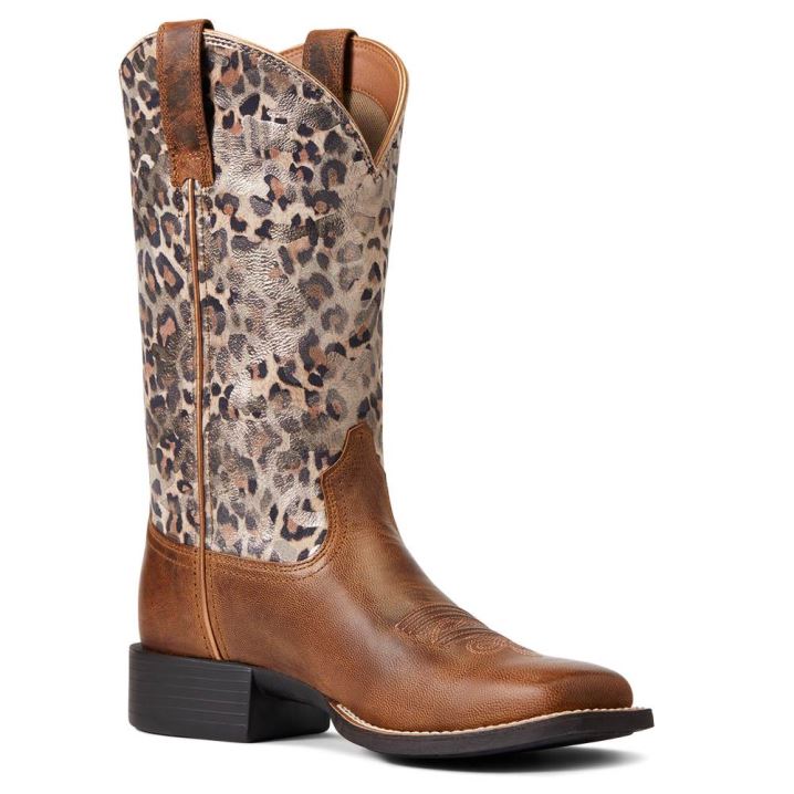 Ariat Round Up Wide Square Toe Western Boot Rjave | WahgI3YU