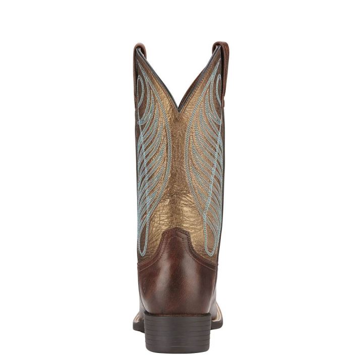 Ariat Round Up Wide Square Toe Western Boot Rjave | osELZ69Y