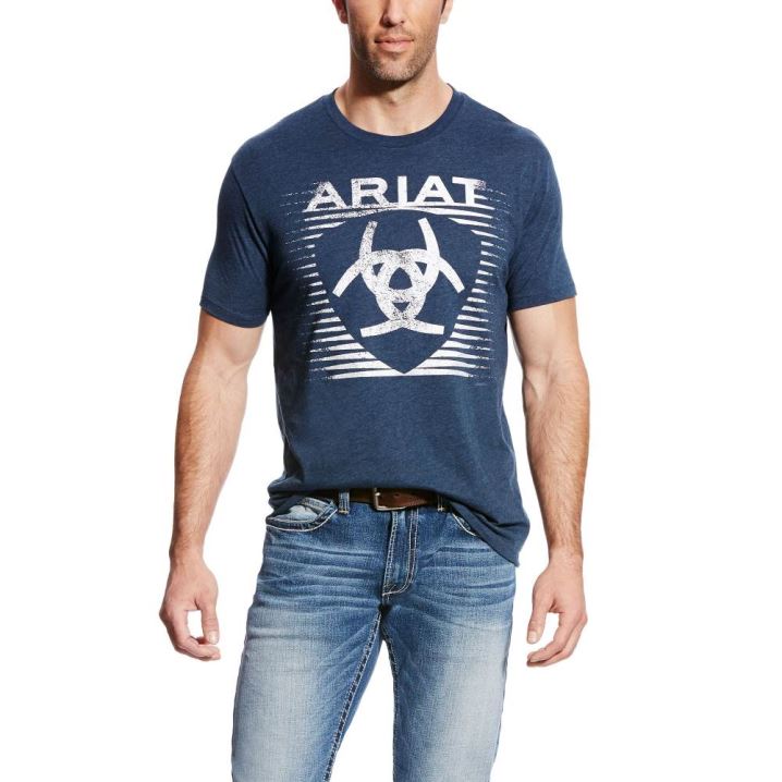 Ariat Shade Tee T-Shirt Temno Modre | NuiGQc1D