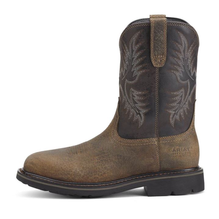 Ariat Sierra Puncture Resistant Steel Toe Work Boot Earth | A1UAFjXX