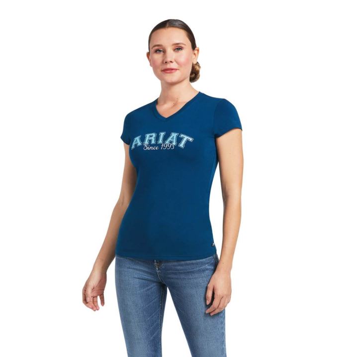 Ariat Since 1993 T-Shirt Modre | zU2YbneO