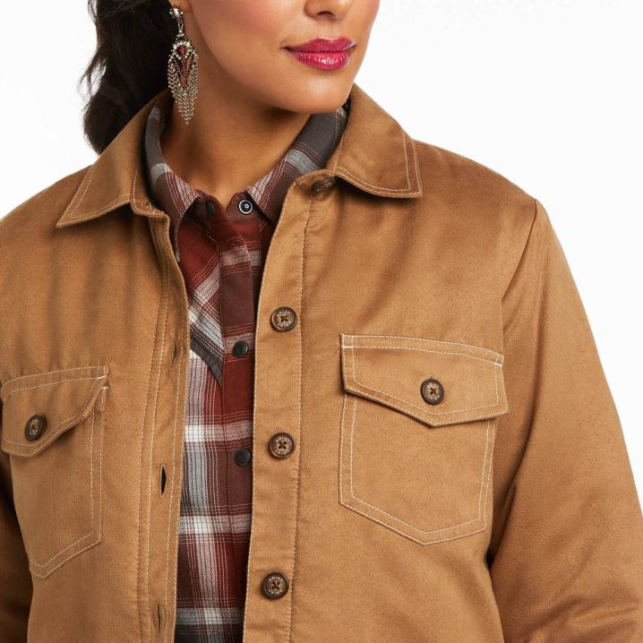 Ariat Slap Faux Suede Shirt Jacket Rubber | tsGMcFIo