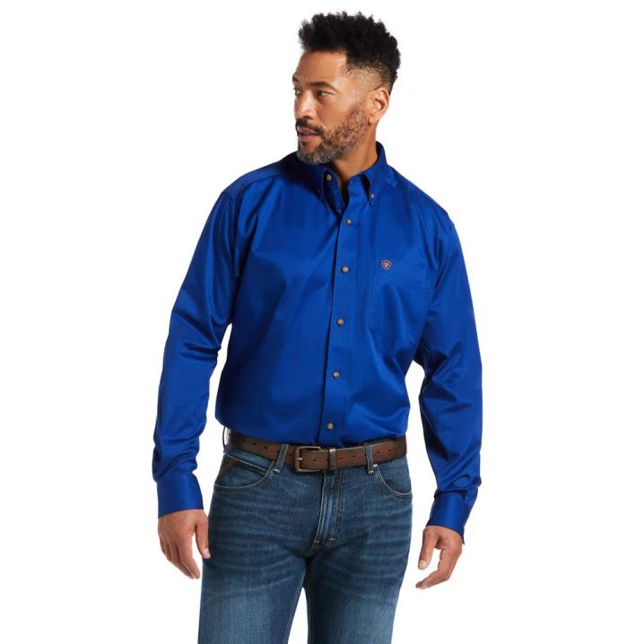 Ariat Solid Twill Classic Fit Shirt Ultramarine | uYjg0OQd