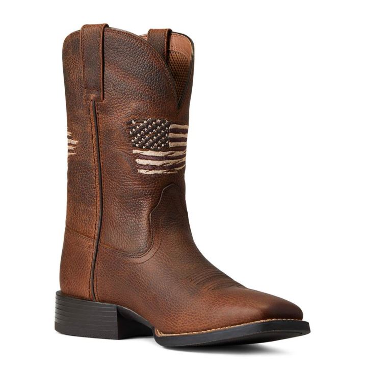 Ariat Sport All Country Western Boot Rjave | zfejKNJM