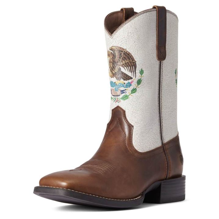 Ariat Sport Orgullo Mexicano Western Boot Čokolade | ZaD9luR7