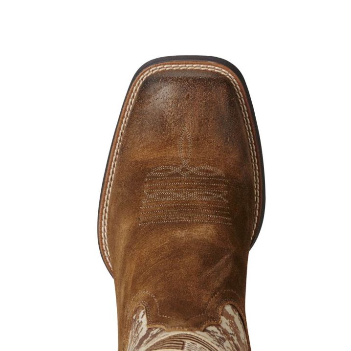 Ariat Sport Patriot Western Boot Antique Mocha Suede | C78vHQgs