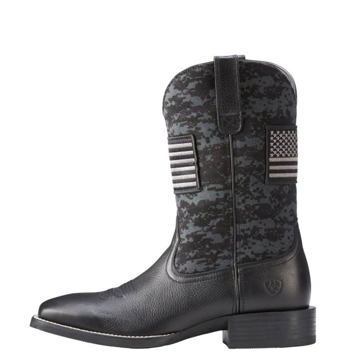 Ariat Sport Patriot Western Boot Črne Rjave | iQy03cxA