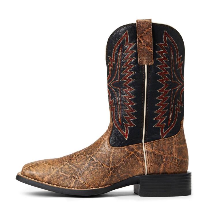 Ariat Sport Smokewagon Western Boot Grizzly Elephant Print | lOfqNr8L