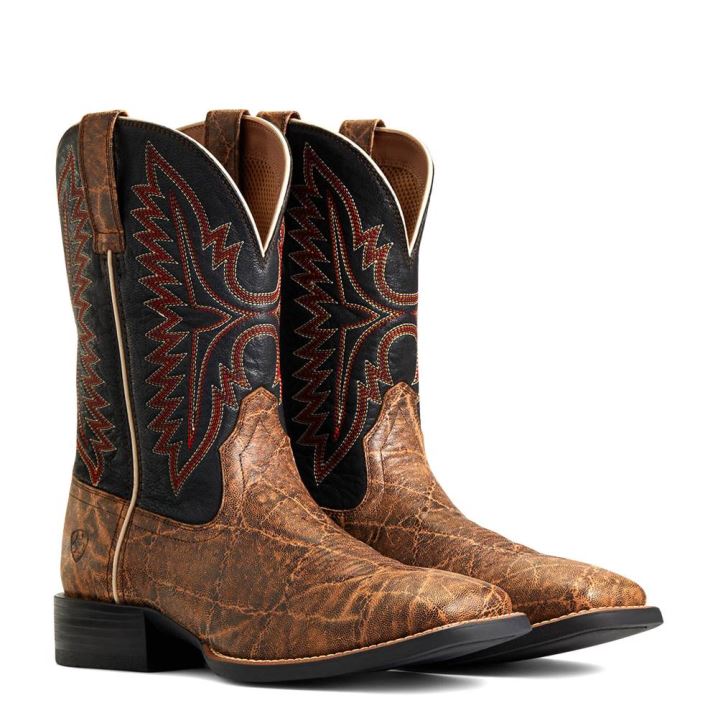 Ariat Sport Smokewagon Western Boot Grizzly Elephant Print | lOfqNr8L