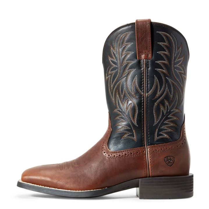 Ariat Sport Wide Square Toe Western Boot Rjave | AMpoa16g