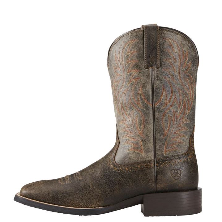 Ariat Sport Wide Square Toe Western Boot Rjave | kNEd10u0