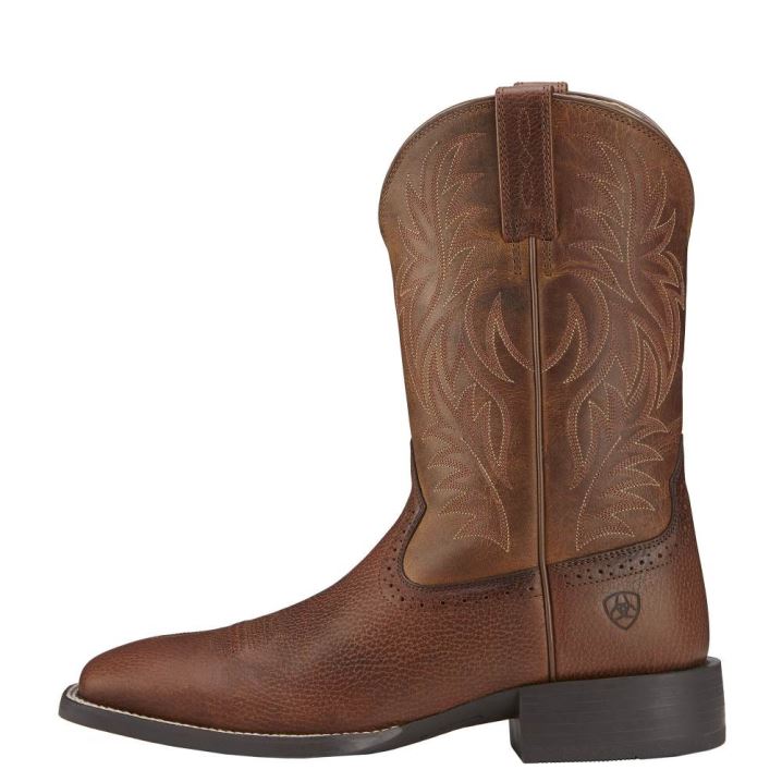 Ariat Sport Wide Square Toe Western Boot Rjave | r6nBjJlL