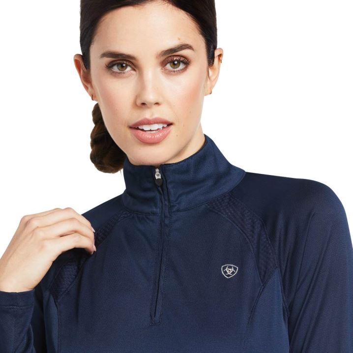 Ariat Sunstopper 2.0 1/4 Zip Baselayer Temno Modre | yfqVMdFo