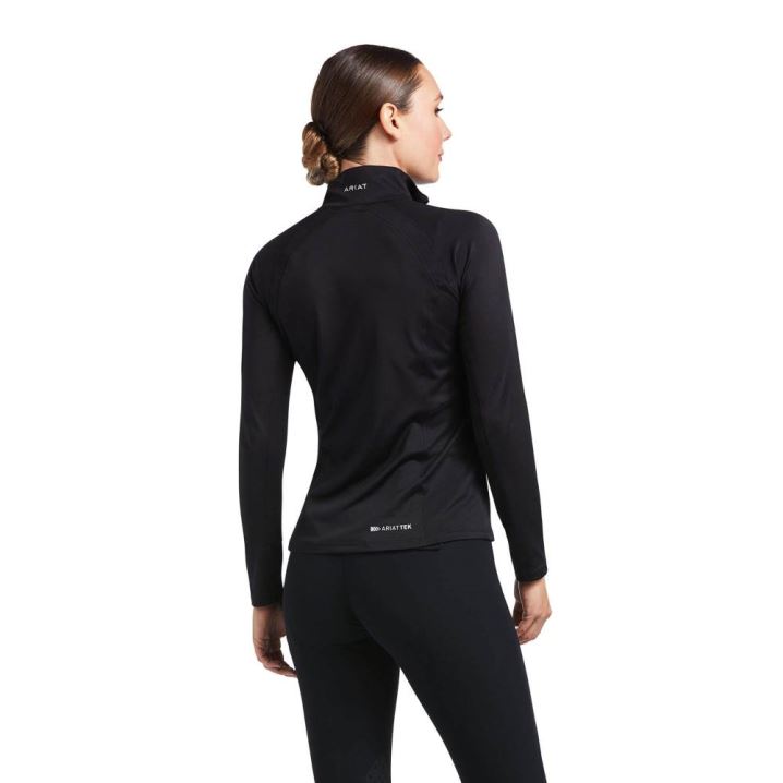 Ariat Sunstopper 2.0 1/4 Zip Baselayer Črne | UA80b3cA