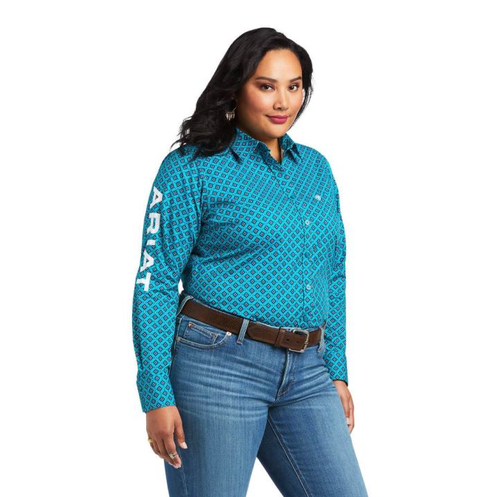 Ariat Team Kirby Stretch Shirt Ariel Geo Print | kTKtD9q3