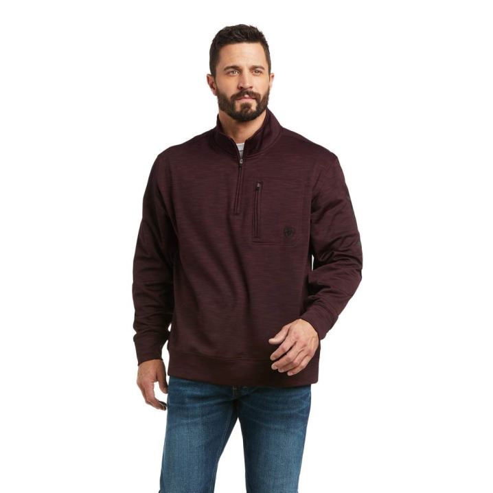 Ariat Team Logo 1/4 Zip Sweatshirt Sive | m3FKxJor