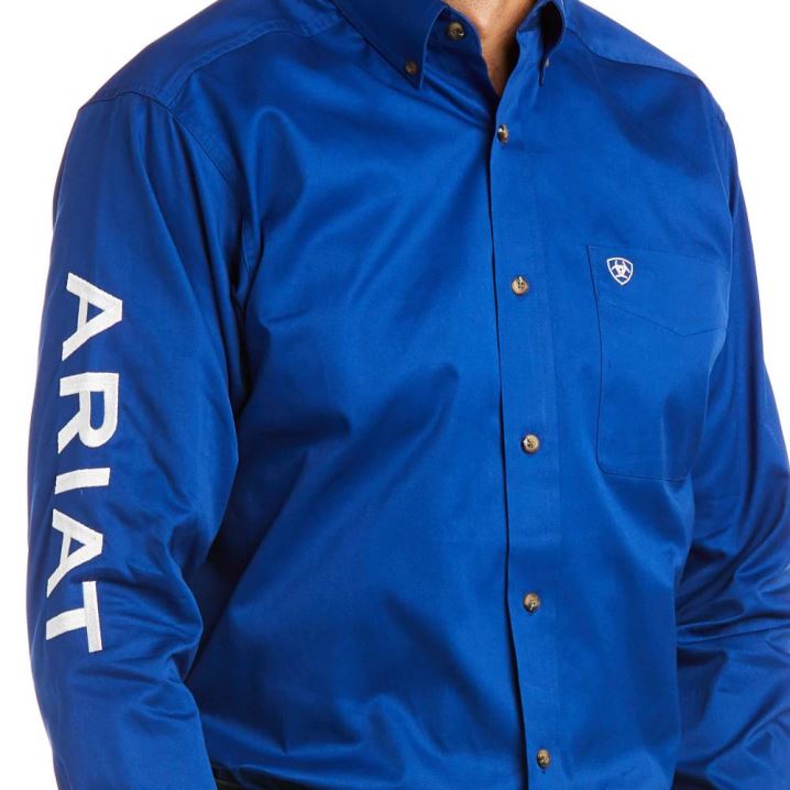 Ariat Team Logo Twill Fitted Shirt Bele | C6uulwrD