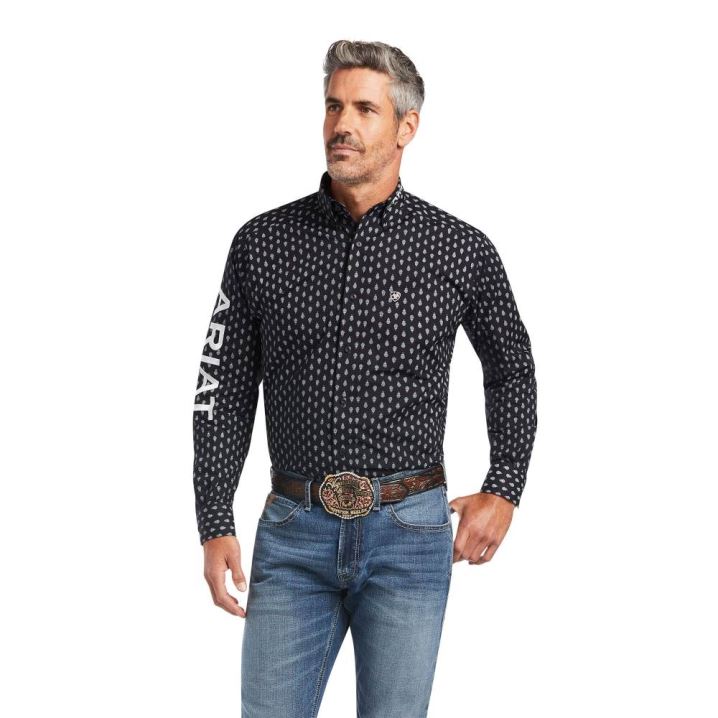 Ariat Team Raine Classic Fit Shirt Črne | z8hlEJcH