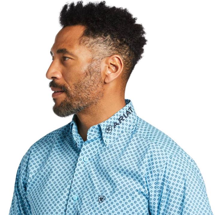 Ariat Team Stellan Fitted Shirt Riviera | HLgoCW0X