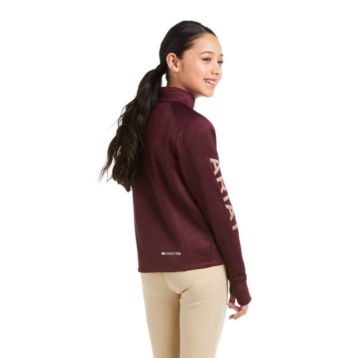 Ariat Tek Team 1/2 Zip Sweatshirt Windsor Wine | 5kldC8iB