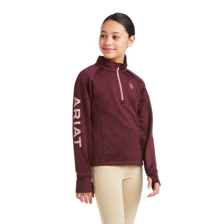 Ariat Tek Team 1/2 Zip Sweatshirt Windsor Wine | 5kldC8iB