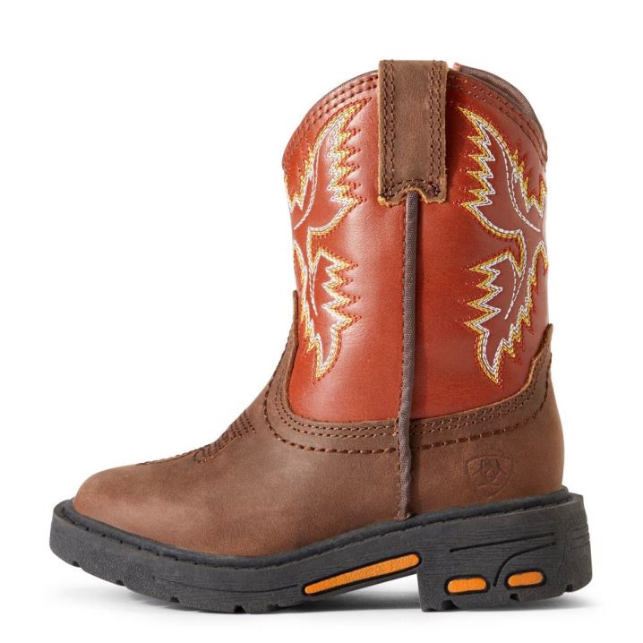 Ariat Toddler Lil' Stompers Chandler Workhog Rjave | dtzIfncP