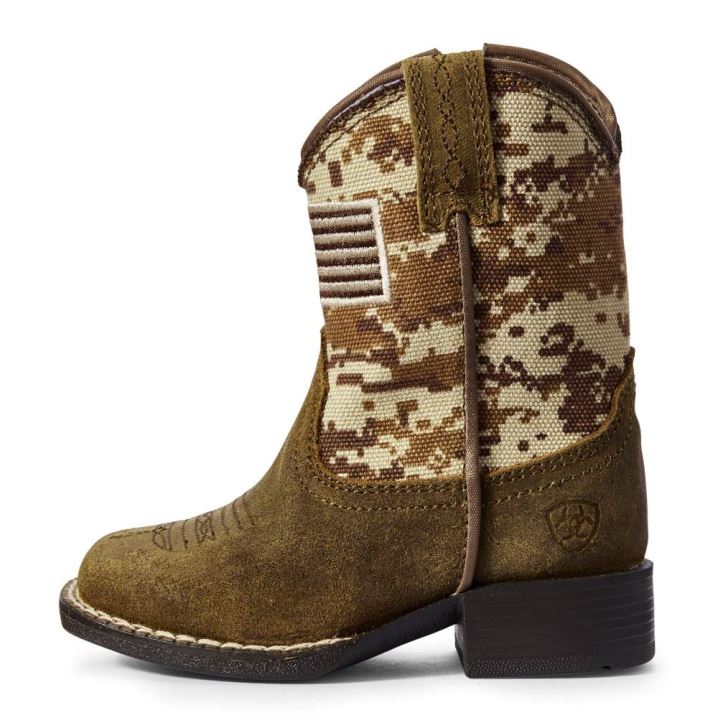 Ariat Toddler Lil' Stompers Dallas Boot Rjave | 7AqZ8GL8