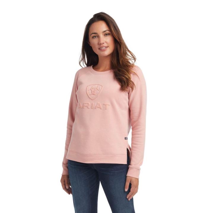 Ariat Torrey Sweatshirt Island Blush | 83ajhEmd