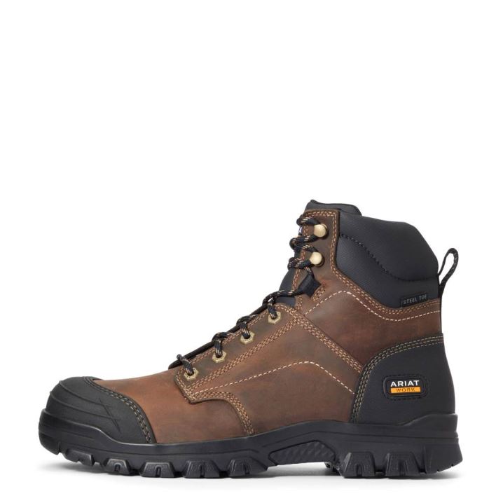 Ariat Treadfast 6" Steel Toe Work Boot Rjave | sbEZRVN9