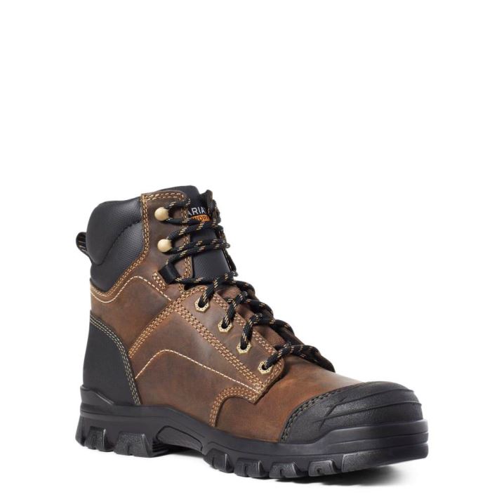 Ariat Treadfast 6" Steel Toe Work Boot Rjave | sbEZRVN9