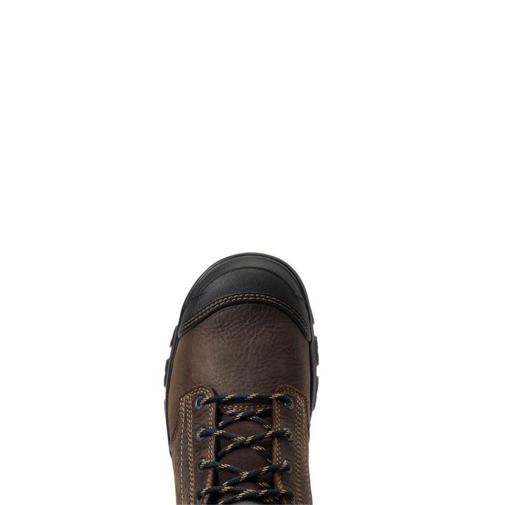 Ariat Treadfast 6" Waterproof Work Boot Temno Rjave | hPz8taXj