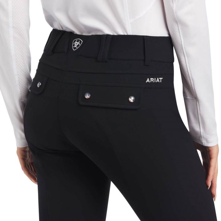 Ariat Tri Factor Grip Knee Patch Breech Črne | S1IwQTbf