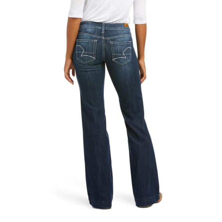 Ariat Trouser Mid Rise Melanie Wide Leg Jean Burbank | DeHh5CN3