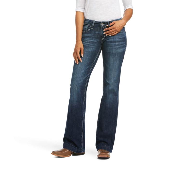 Ariat Trouser Mid Rise Melanie Wide Leg Jean Burbank | DeHh5CN3