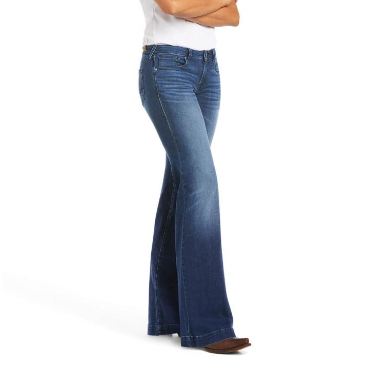 Ariat Trouser Mid Rise Stretch Kelsea Wide Leg Jean Joanna | RfFBeBGX