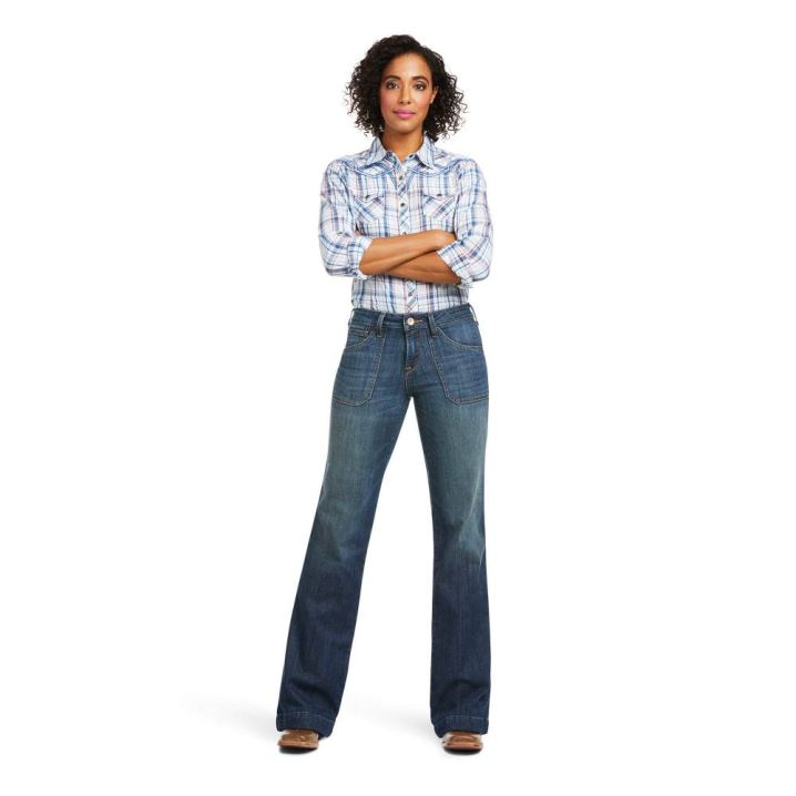 Ariat Trouser Perfect Rise Anastasia Wide Leg Jean Pacific | zmUpgYB9